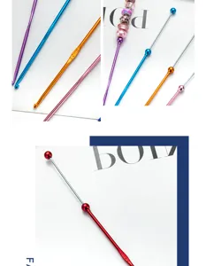 Kit de crochets métalliques en aluminium coloré aiguilles à tricoter DIY détails outils