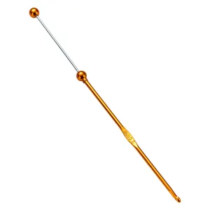 Crochet en métal 0.3mm tête unique outil de tricotage artisanal DIY pour fil de pull en laine