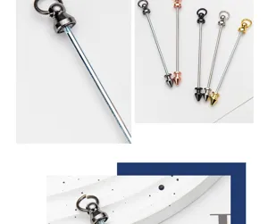 Metal spike screw rivets DIY craft hardware keychain accessories multi-color set details view