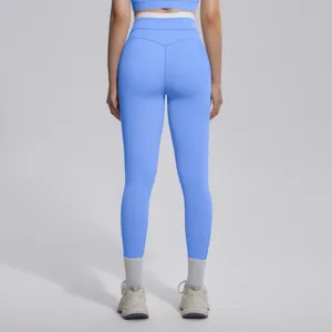 Leggings de yoga taille haute pour femme, pantalon de sport fitness course avec ceinture.