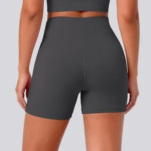 High waist seamless yoga shorts for women fitness running gym athletic biker shorts