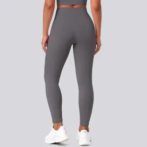 High-waist butt lifting yoga leggings for women, seamless athletic gym fitness workout running pants.