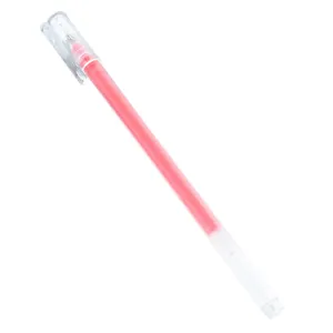 Bolígrafo de gel pastel creativo con tinta rosa, cuerpo transparente para diario y arte DIY.