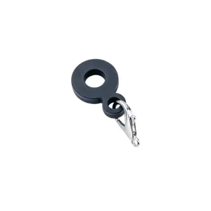 DIY silicone straw charm with metal clasp, black ring topper accessory for 8mm-10mm cups.