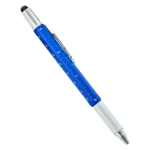 6-in-1 multifunctionele gereedschap pen met liniaal, stylus en balpen voor dagelijks gebruik.