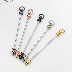 Creative Metal Bullet Double Head Screws Removable DIY Bead Keychain Accessories Metal Rivets For Crafts Making