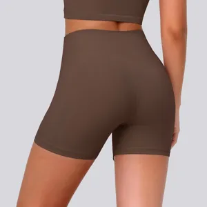High waist stretch fitness yoga shorts breathable running athletic biker shorts activewear