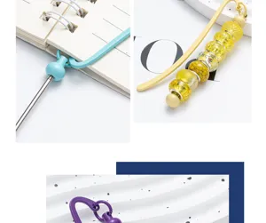 DIY beaded metal bookmark cute book marker student graduation gift metal stationery 1pc