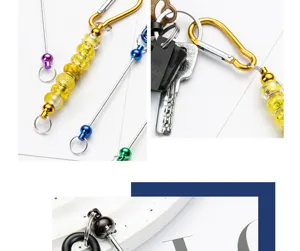 Creatieve DIY kralen karabijnhaak metalen sleutelhanger accessoire voor tassen en dagelijks.
