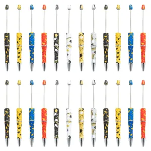 Creative DIY Plastic Beadable Ballpoint Pen Graduation Season Series Multi-color Printed Student Gel Pen