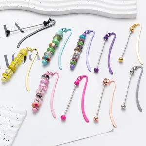 DIY Beaded Metal Bookmark Student Graduation Souvenir Cute Book Clip Pendant Metal Page Marker Reading Stationery Gift