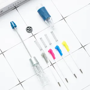 Mehrfarbig DIY perlenkugelschreiber demontiert teile set mit bunten minen federn.