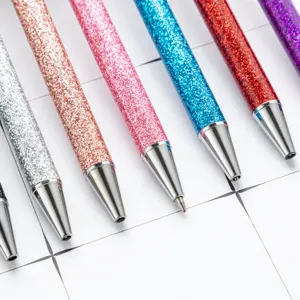 Buntes Glitzer Kugelschreiber Set mit Metallspitze fur Buro und Schule Schreibwaren