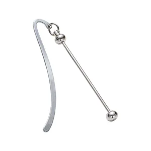 DIY metal bookmark blank rod with hook for handmade beading crafts book page marker