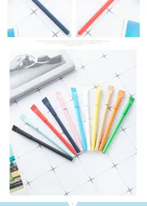 Umweltfreundliche bunte Papierkugelschreiber in Bonbonfarben, ideal für individuellen Logodruck.