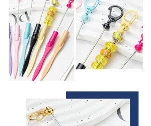 DIY beaded metal letter opener multi-functional paper cutter portable keychain craft tool