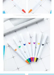 Colorful plastic ballpoint pens set with click design, ideal for office and school stationery.