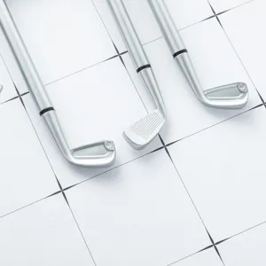 Novelty golf club shaped ballpoint pen creative plastic gift pen for office and school.