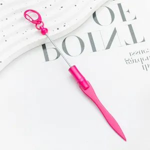Portable metal letter opener keychain multi-functional paper cutter for outdoor DIY use.