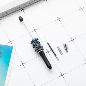 Set penna a sfera con strass di rosa DIY, simpatico design floreale fatto a mano parti in plastica.