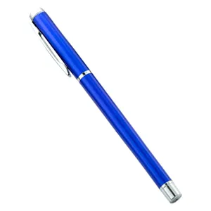 Stylo roller en métal bleu stylo signature d'affaires cadeau publicitaire avec clip argenté