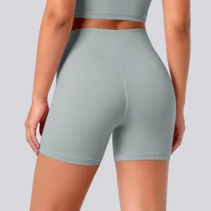 High-waisted stretch yoga shorts for women fitness running workout gym activewear apparel