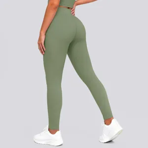 High-waisted butt lifting yoga pants solid color activewear fitness leggings for women