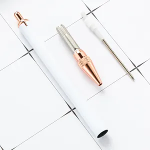 DIY sublimation ballpoint pen blank metal pen disassembled parts white and rose gold