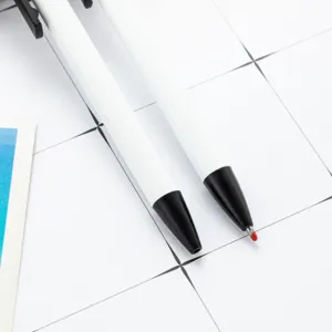 Sublimation metal aluminum ballpoint pen DIY white coating phone holder product main view