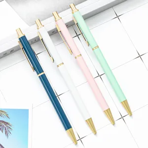 Minimalistischer Metall Kugelschreiber Einziehbar Bonbonfarbe Glattes Schreiben Büro Schule Briefpapier Geschenk