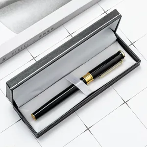 Boîte Cadeau Stylo Métal Affaires Boîte d'Emballage en Plastique à Couvercle Rabattable pour Stylo Plume Organisateur de Papeterie