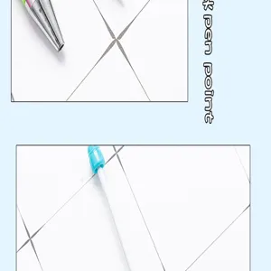 DIY plastic beadable pen detail view showing metal tip and cap components for creative crafts.