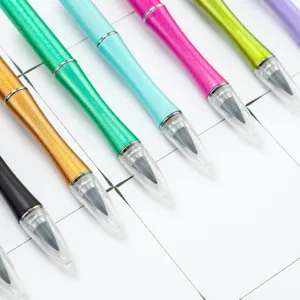 Metal Eternal Pencil Inkless Erasable Sketching Drawing Pencil With Replaceable Nib Metallic Writing Stationery Tool