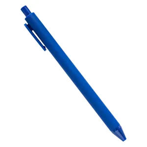 Classic Blue Retractable Ballpoint Pen Plastic Writing Stationery Office Supplies