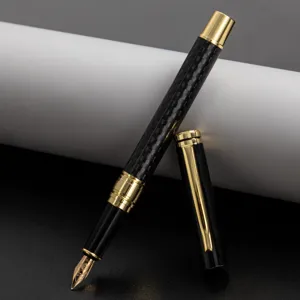 Zakelijk Ruitjes Vulpen Metaal Iridium Fijne Punt Metalen Schacht Rotatieve Inktabsorptie Schrijfpen Voor Kantoor School
