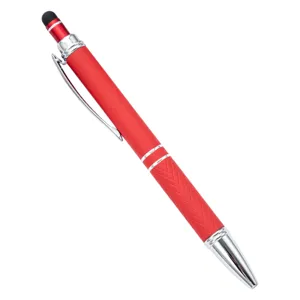 Roter Metall Eingabestift Kugelschreiber 2 in 1 Touchscreen Geschenkstift mit Griff.