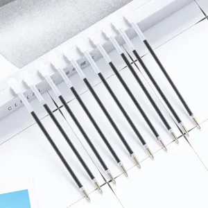 Plastic Ballpoint Pen Refills Bullet Tip Black Ink Refill Replacements For Office Writing School Stationery Supplies