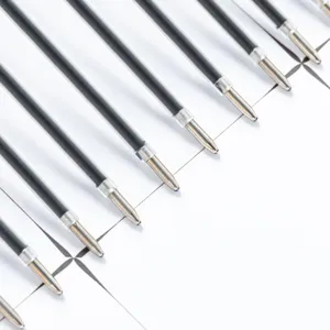 Wholesale 1.0mm bullet tip black ballpoint pen refills smooth writing plastic replacement cores