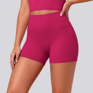 High waist seamless yoga shorts for women gym fitness athletic workout running breathable activewear