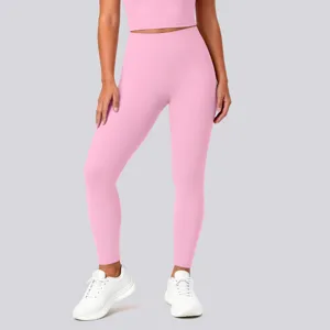 Women high waist pink yoga pants seamless gym fitness running sports leggings apparel