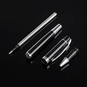 Black metal rollerball pen business gift custom logo executive signature pen writing tool