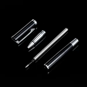 Professioneller Metallkugelschreiber zerlegt, elegantes Schwarz-Silber Business Geschenk.