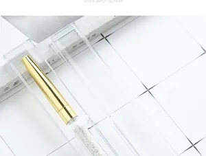 Klarer Kunststoff Stiftebox rechteckig Kristall Stift Etui transparente Schreibwaren Box