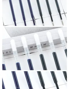 Gel pen refills, smooth writing black and blue ink pen refills with transparent tube design.