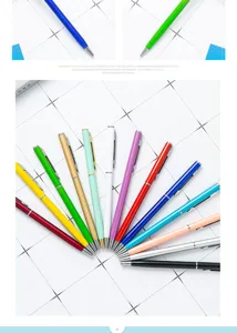 Colorful metal ballpoint pens set wholesale office writing stationery supply for daily use