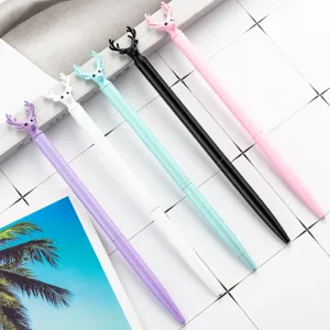 Creative Elk Design Metal Ballpoint Pen Cute Animal Styling Student Stationery Office Writing Gift Pen