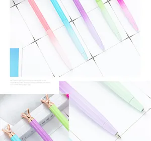 Stylo bille couronne cristal dégradé cadeau papeterie métal créatif bureau école pro