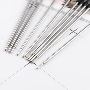Replacement metal pen refills for ballpoint and gel pens, smooth writing tips, durable.