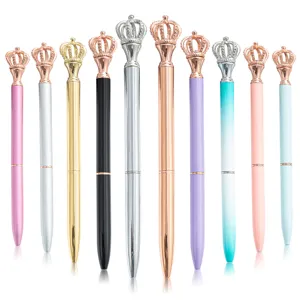 Creative Metal Crown Ballpoint Pen Luxury Business Office Writing Pen Elegant Gift Advertising Ball Pen