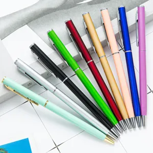Business Metal Ballpoint Pen Luxury Metal Signature Pen With Bullet Tip Smooth Writing Office School Stationery Gift